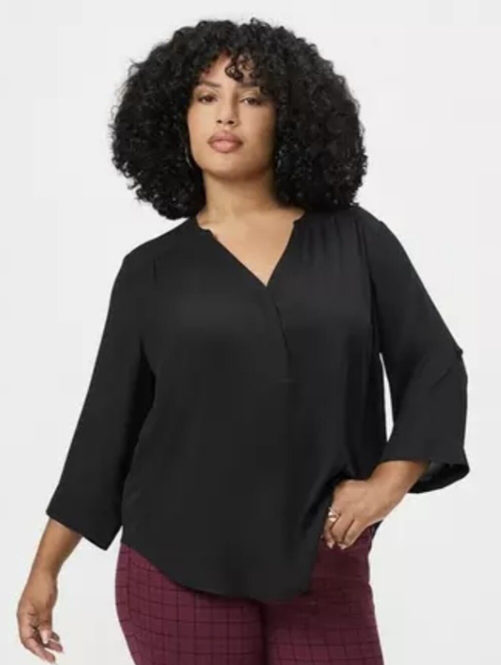 torrid Black Harper Geogette Blouse